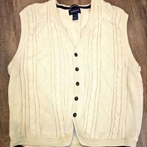 GANT hand framed button‎ up sweater vest size large